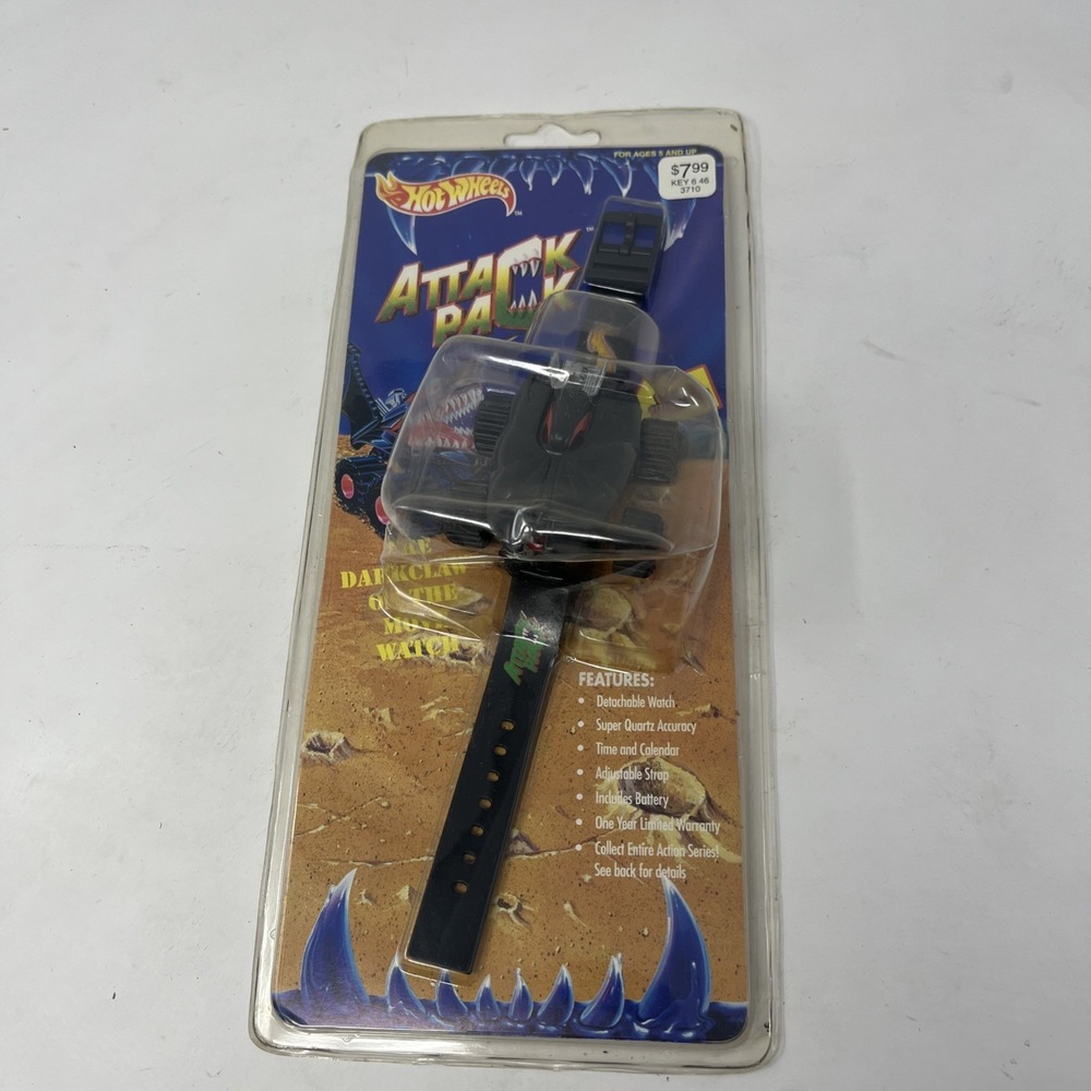 Vintage Hot Wheels Digital Detachable Wrist Watch Attack Pack Dark Claw NEW